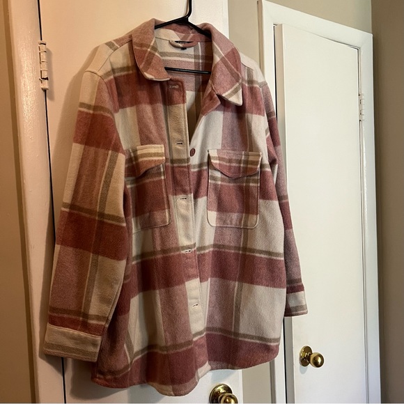 Pink Plaid Shacket/Jacket - Picture 3 of 4